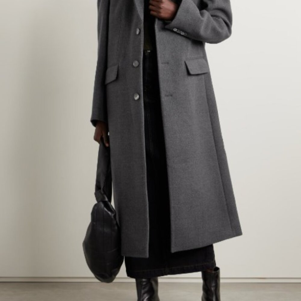 NEW Grey Long Wool Coat with Labels